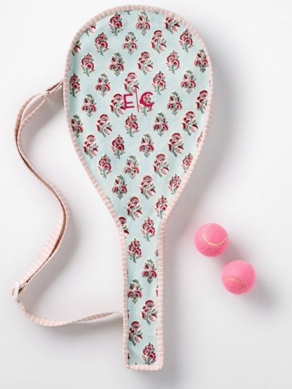 Mark & Graham Block Print Tennis Racket Cover - New!